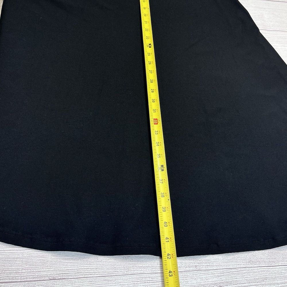 Eileen Fisher Fit & Flare Black Stretch Scoop Neck Tank Dress Size S Casual - Picture 6 of 6